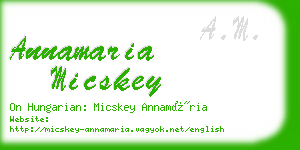 annamaria micskey business card